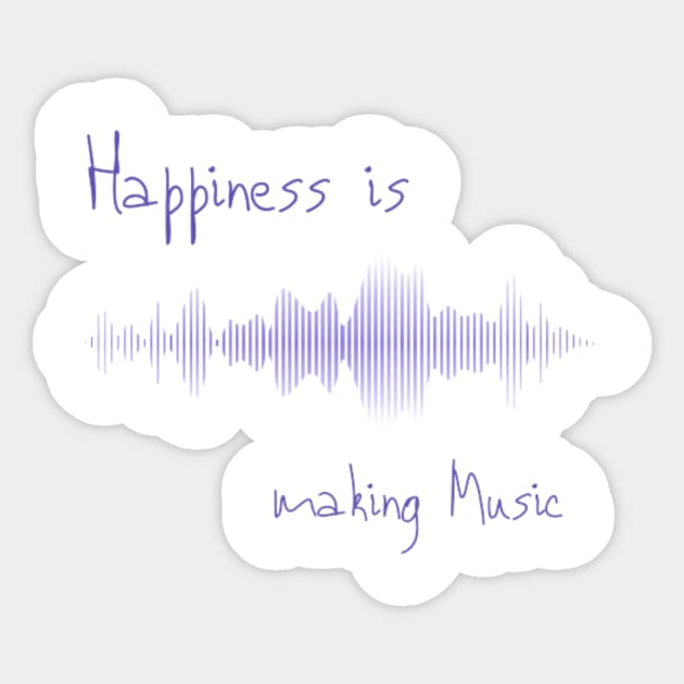 Happiness is making music Sticker by soubamagic